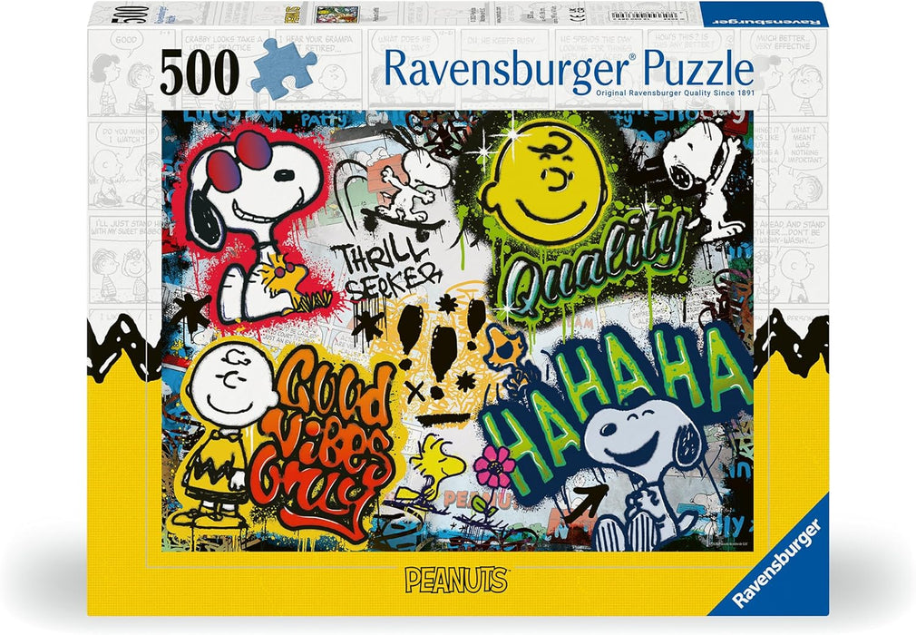 Ravensburger Puzzle 12000389 - Peanuts Graffiti - 500 Teile Puzzle für Erwachsene und Kinder ab 12 Jahren, Peanuts-Puzzle