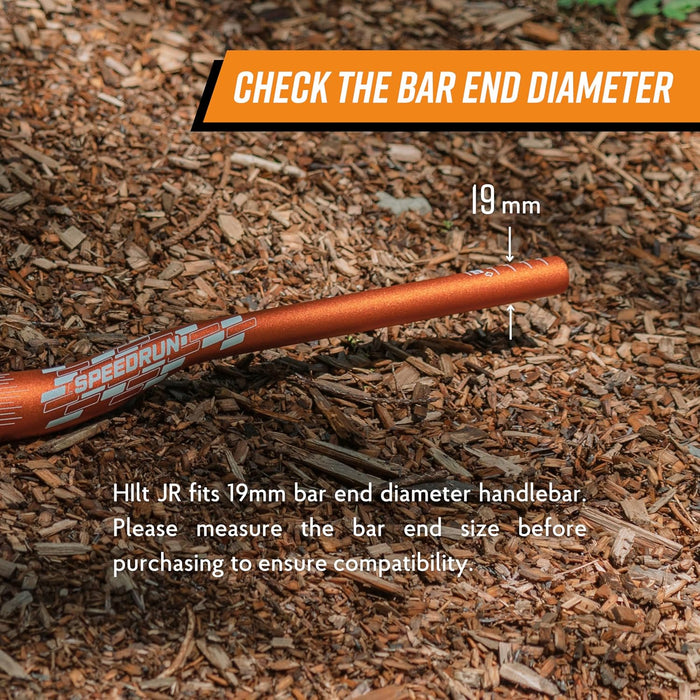 Funn Hilt JR Mountain Bike Handlebar Grips With Single Lock On Clamp, Bicycle Handlebar Locking Grips with 19 mm Inner Diameter, Short Bicycle Grips For Youth, Girls and Boys