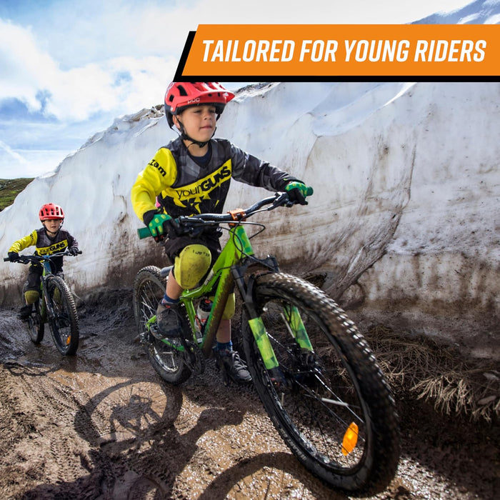 Funn Hilt JR Mountain Bike Handlebar Grips With Single Lock On Clamp, Bicycle Handlebar Locking Grips with 19 mm Inner Diameter, Short Bicycle Grips For Youth, Girls and Boys