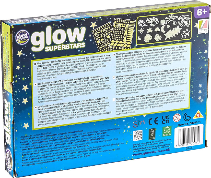 The Original Glowstars Company B8800 Brainstorm Toys Glow Superstars, Various