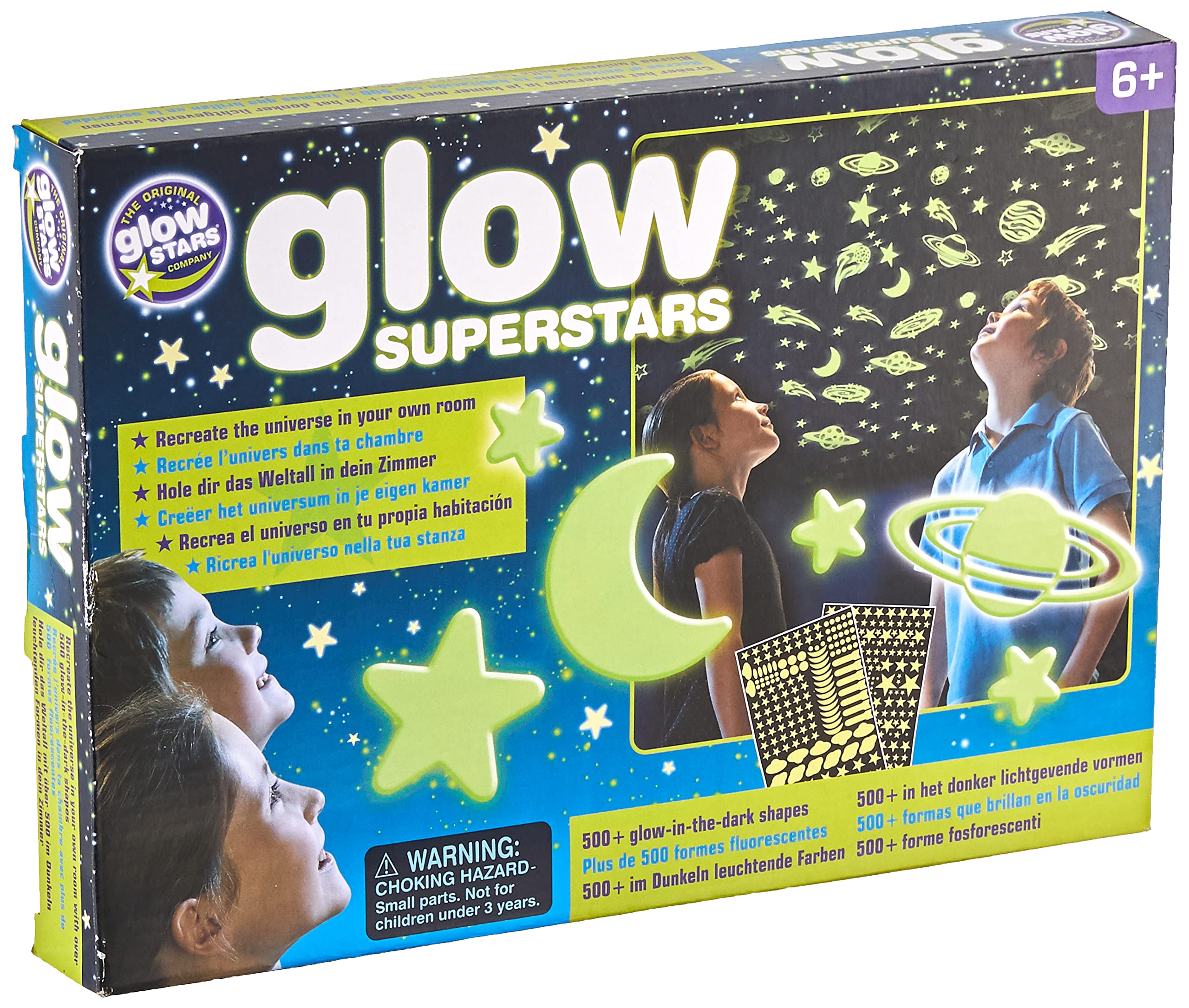The Original Glowstars Company B8800 Brainstorm Toys Glow Superstars, Various