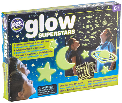 The Original Glowstars Company B8800 Brainstorm Toys Glow Superstars, Various