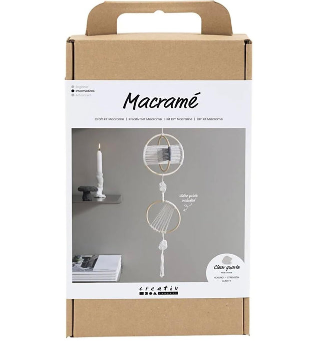 Creativ Bastelset Makramee, natur, grau, 1 Packung