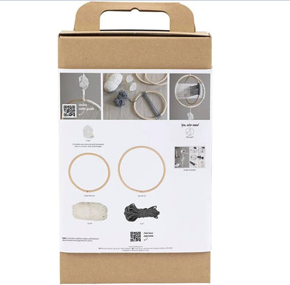 Creativ Bastelset Makramee, natur, grau, 1 Packung