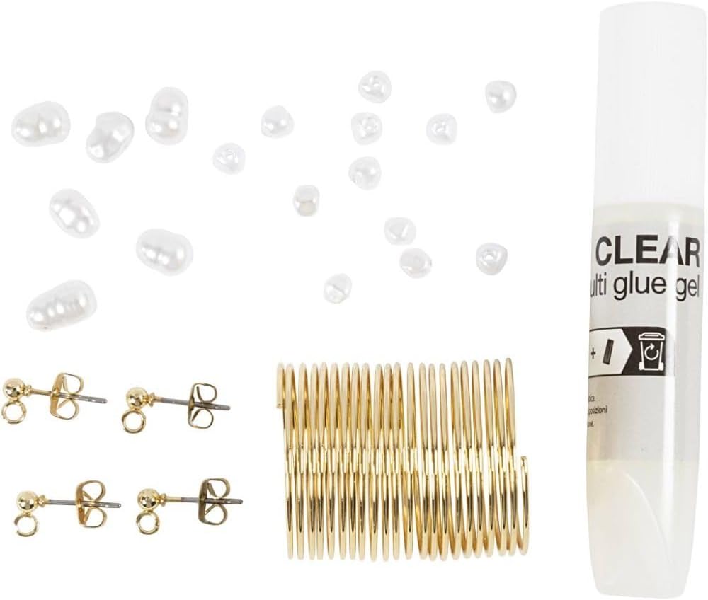 Mini Craft Kit Jewellery, Gold-Plated, 1 Pack, Mulricolour