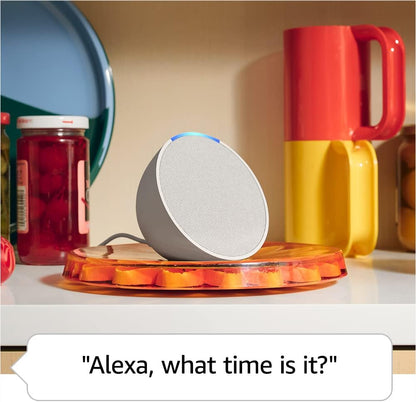 Amazon Echo Pop - Smart Speaker - Bluetooth, Wi-Fi - App-Controlled - Glacier White