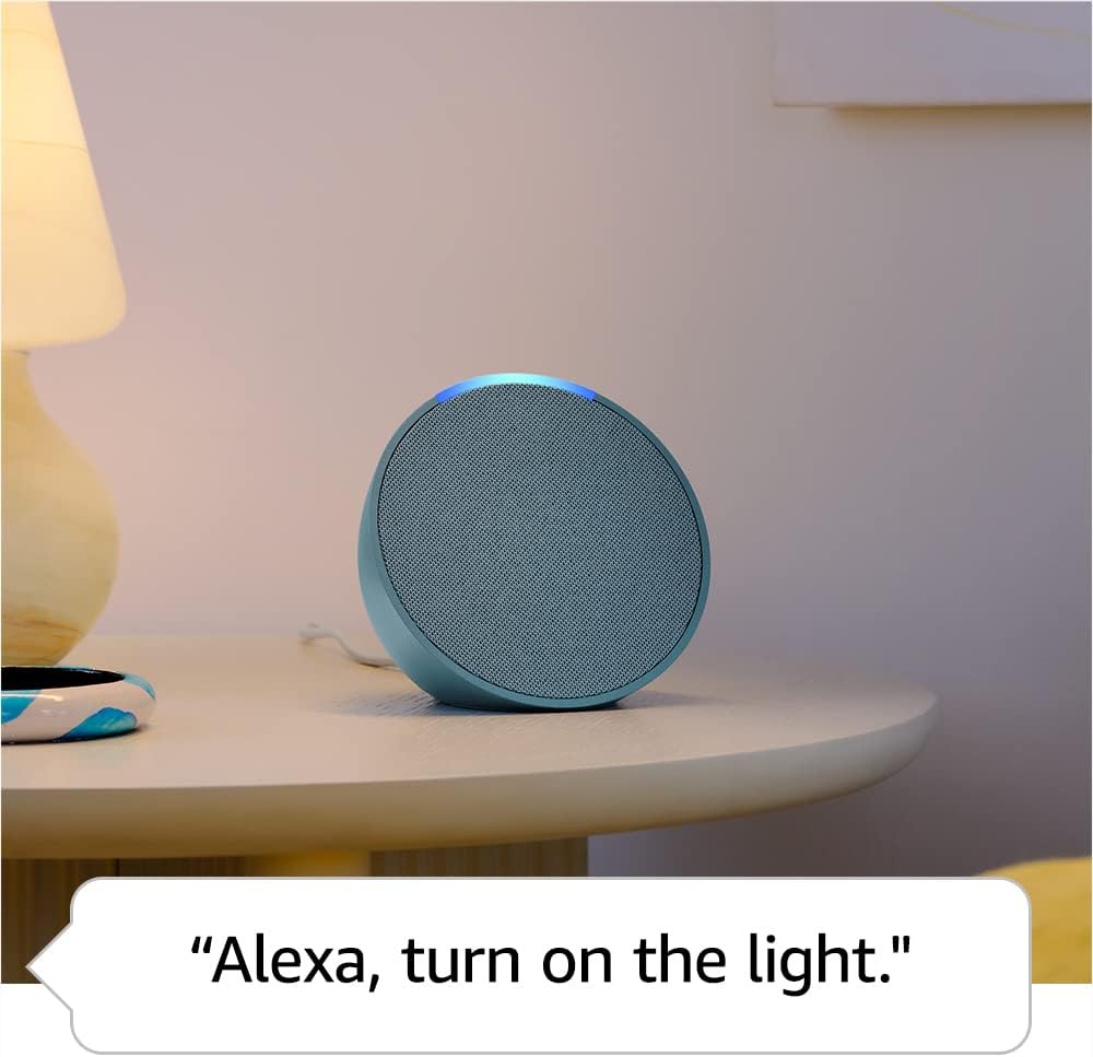 Amazon Echo Pop - Smart Speaker - Bluetooth, Wi-Fi - App-Controlled - Glacier White