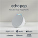 Amazon Echo Pop - Smart Speaker - Bluetooth, Wi-Fi - App-Controlled - Glacier White