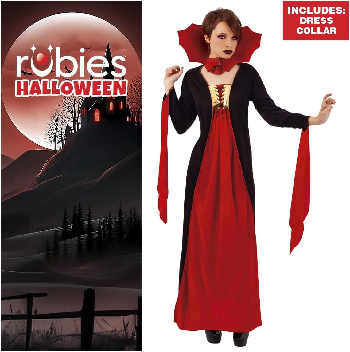 Haunted House - Costume da vampiro gotico rosso ad (Rubies S8365)