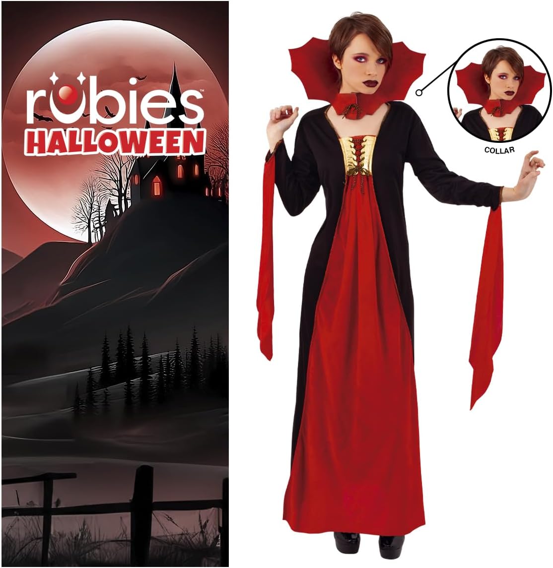 Haunted House - Costume da vampiro gotico rosso ad (Rubies S8365)