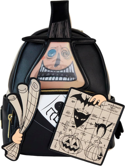 Loungefly Disney Nightmare Before Christmas Mayor with Plans Lenticular Mini Backpack, Multi, Mini