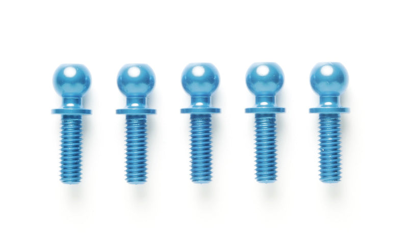 TAMIYA 300053907 - DB-01 Aluminium Ball Head, 5 x 8 mm, Pack of 5, Blue Anodised