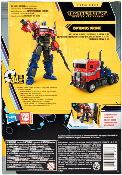 Hasbro Transformers: Rise of The Beasts Buzzworthy Bumblebee Studio Series 102BB Optimus Prime Figure 16 cm