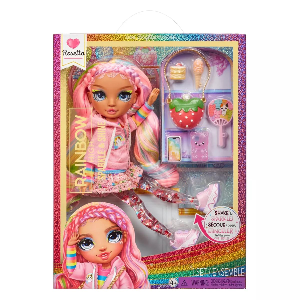 Rainbow High Sparkle & Shine Fashion Dolls- Rosetta (Pink)