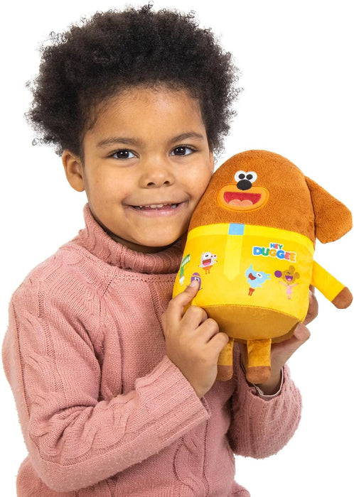 Hey Duggee Toy, Teddy Bear with all his Squirrel Club friends printed on.