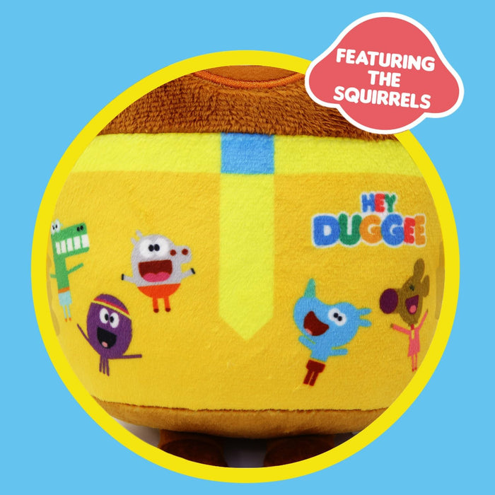 Hey Duggee Toy, Teddy Bear with all his Squirrel Club friends printed on.