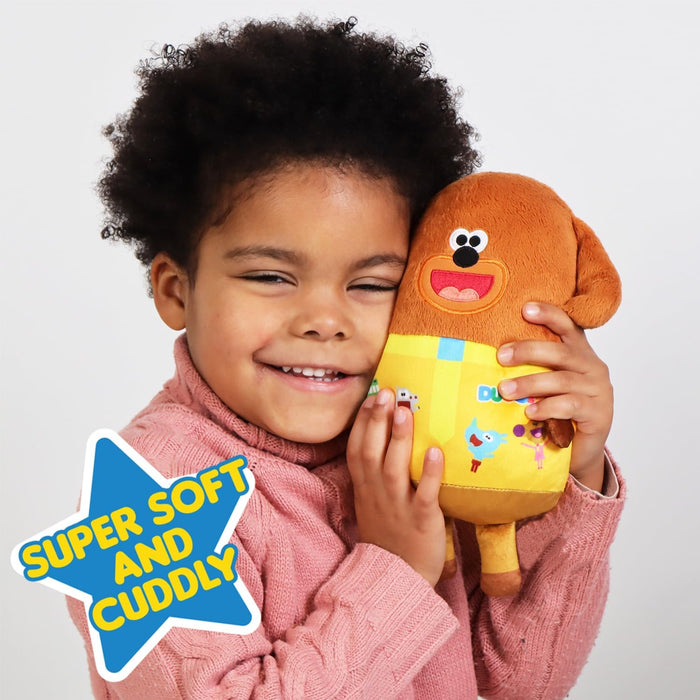 Hey Duggee Toy, Teddy Bear with all his Squirrel Club friends printed on.