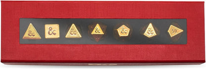 Ultra PRO - 50th Anniversary Heavy Metal 7 RPG Dice Set for Dungeons & Dragons, Premium Tabletop Gaming Accessories, Roleplaying Set, Collectible RPG dice, zinc Alloy for Gamers