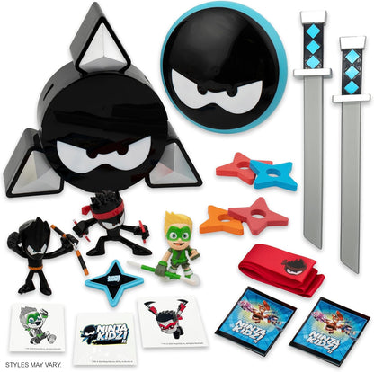 Ninja Kidz 4531 Mystery Warrior Pack with 18 Exciting Toys to Discover Inside, Officially Licensed Merch, Multicolour