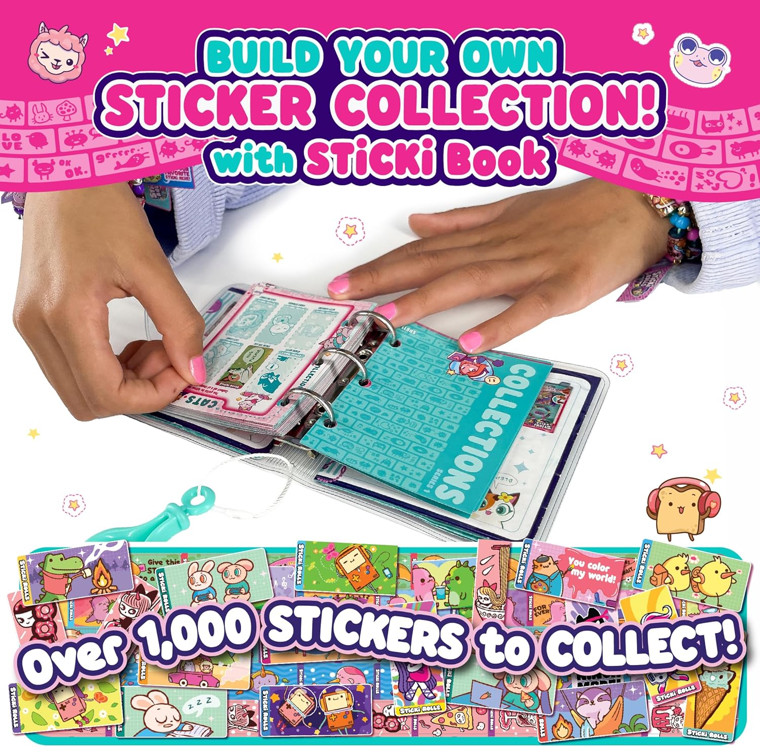 Sticki Rolls - Joyería adhesiva para compartir - Kit de libro Sticki