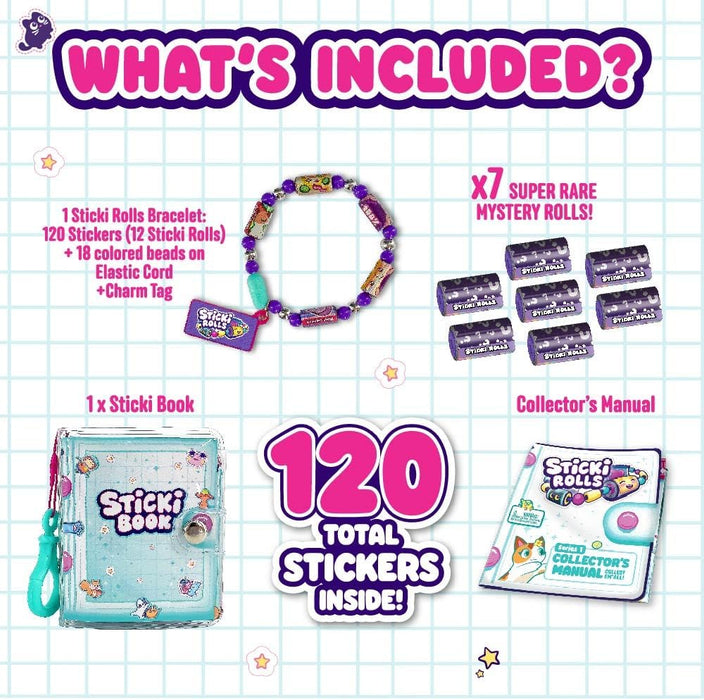 Sticki Rolls - Joyería adhesiva para compartir - Kit de libro Sticki