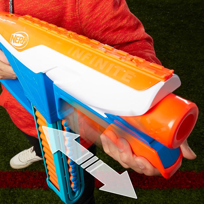 Nerf N Series, Lanzador Infinite y 80 Dardos N1, Mayor Precisión y Lanzamiento en Ráfaga, Juguete para Niños de 8 Años o Más.