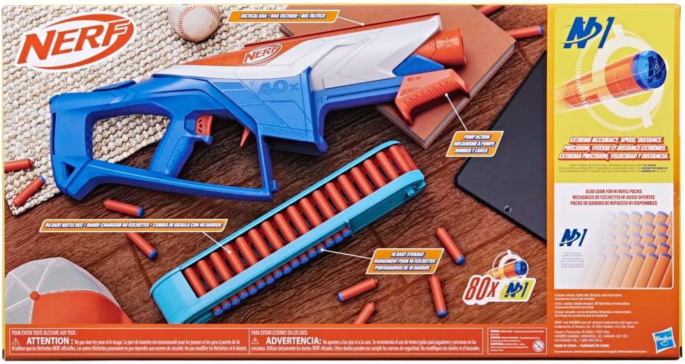 Nerf N Series, Lanzador Infinite y 80 Dardos N1, Mayor Precisión y Lanzamiento en Ráfaga, Juguete para Niños de 8 Años o Más.