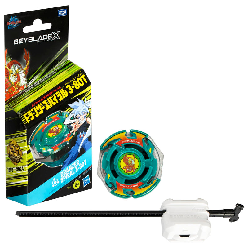 Beyblade X Dranzer Spiral 3-80T Anniversary X-Over Top and Launcher