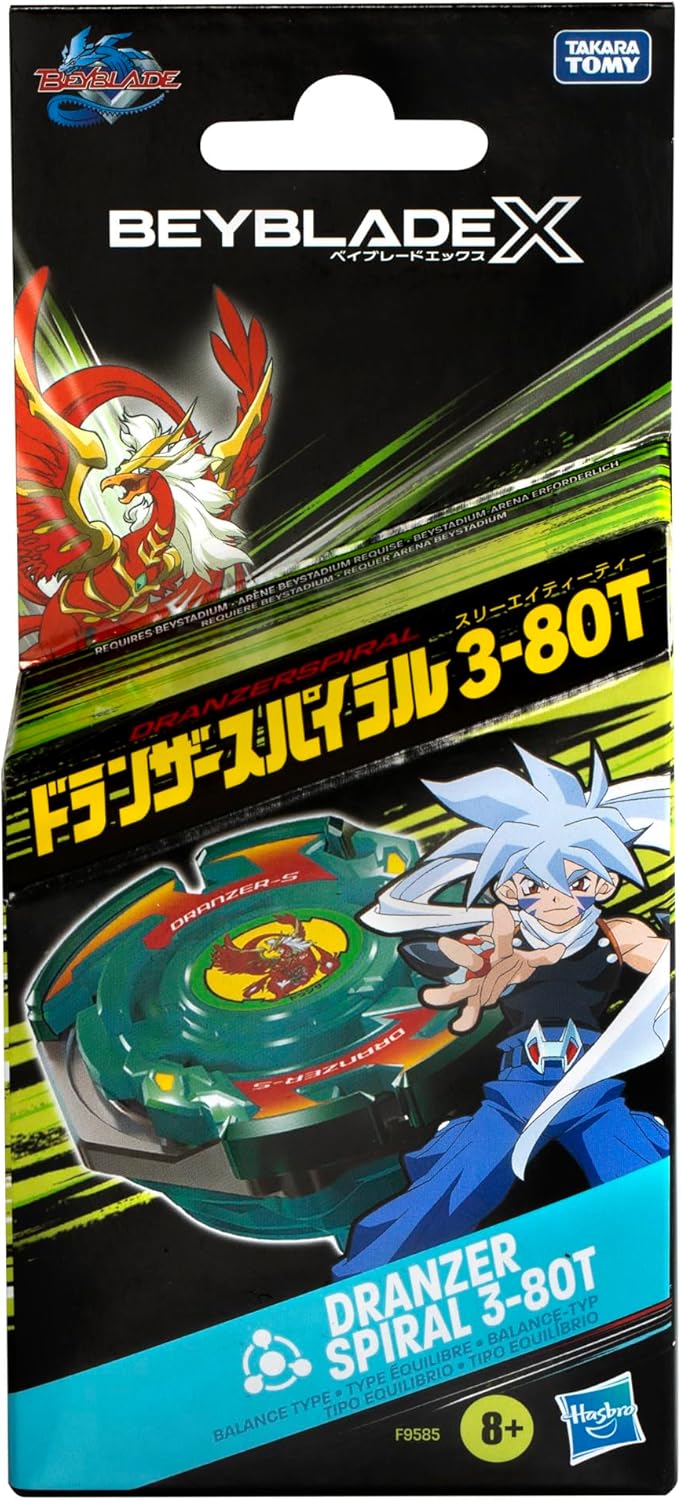 Beyblade X Dranzer Spiral 3-80T Anniversary X-Over Top and Launcher
