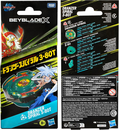 Beyblade X Dranzer Spiral 3-80T Anniversary X-Over Top and Launcher