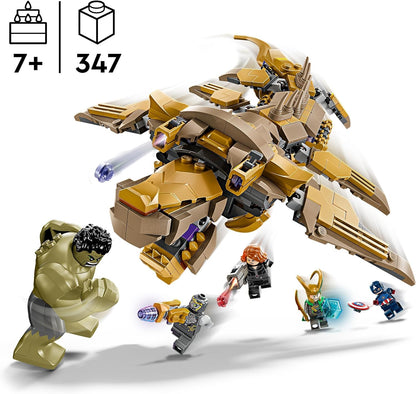 LEGO Marvel The Avengers vs. The Leviathan, Buildable Kids’ Toy, Hulk Figure plus Captain America, Loki, Black Widow and Chitauri Minifigures, for Boys and Girls Aged 7 and Over 76290