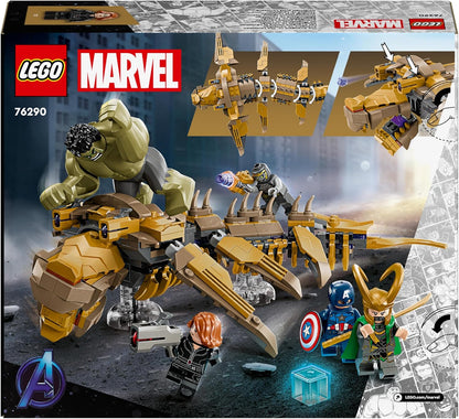 LEGO Marvel The Avengers vs. The Leviathan, Buildable Kids’ Toy, Hulk Figure plus Captain America, Loki, Black Widow and Chitauri Minifigures, for Boys and Girls Aged 7 and Over 76290