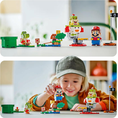 LEGO Super Mario Adventures with Interactive Mario, Bowser Jr.’s Clown Car Vehicle Set, with Yoshi Toy, Nintendo Gift for 6 Plus Year Old Boys, Girls and Gamers 71439