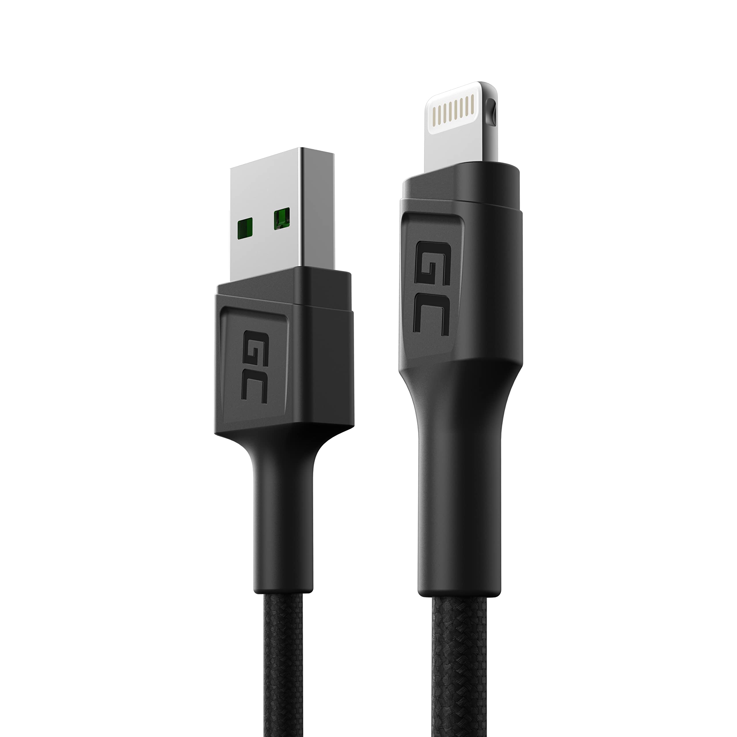 GC PowerStream | 30cm Lightning Cavo Nylon Cavetto Cable di Ricarica per Apple iPhone 13 12 11 SE Pro/Max | iPhone X XR XS Max | iPhone 8 7 Plus | iPhone 6 6S 5 5C 5S Plus | iPad Air/Pro/Mini | iPod