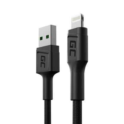 GC PowerStream | 30cm Lightning Cavo Nylon Cavetto Cable di Ricarica per Apple iPhone 13 12 11 SE Pro/Max | iPhone X XR XS Max | iPhone 8 7 Plus | iPhone 6 6S 5 5C 5S Plus | iPad Air/Pro/Mini | iPod