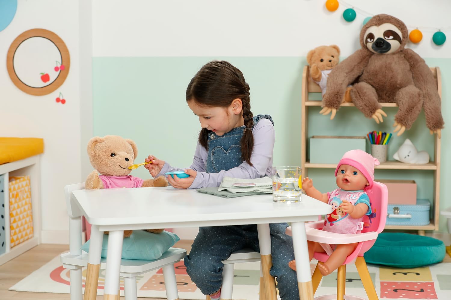 BABY born Feeding Set for Dolls with a Bowl, Spoon and 5 Water Reveal Meal Options with Fun Faces, For Children Aged 3+, 835029 Zapf Creation