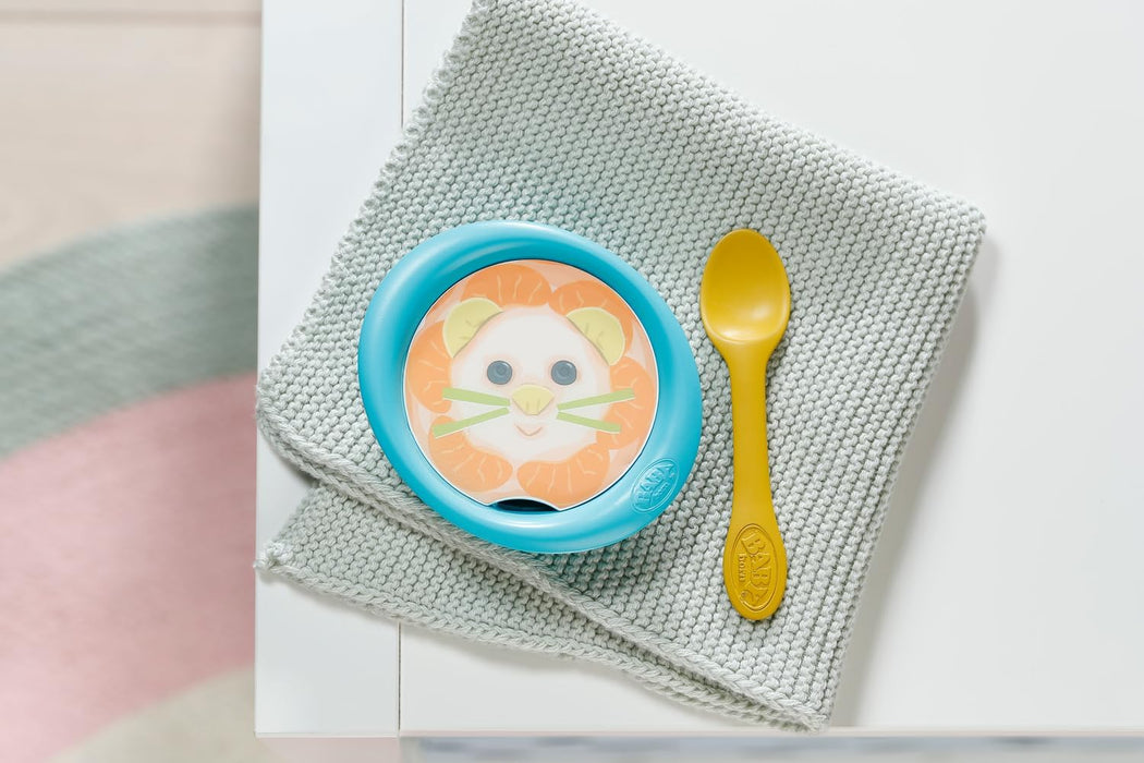 BABY born Feeding Set for Dolls with a Bowl, Spoon and 5 Water Reveal Meal Options with Fun Faces, For Children Aged 3+, 835029 Zapf Creation