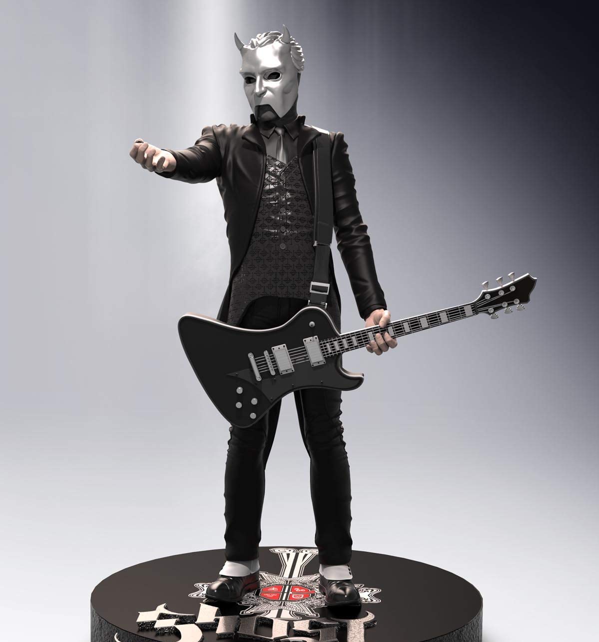 Knucklebonz - Ghost - Nameless Ghoul (Black Guitar) Iconz Statue