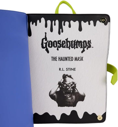 Loungefly Goosebumps The Haunted Mask Book Cover Glow Mini Backpack, Multi, Mini