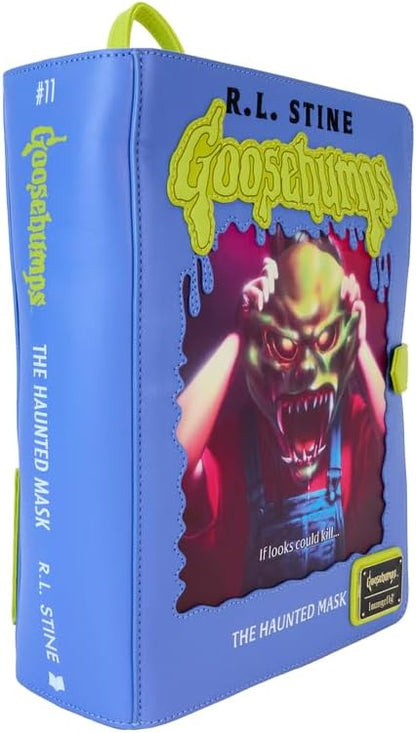 Loungefly Goosebumps The Haunted Mask Book Cover Glow Mini Backpack, Multi, Mini