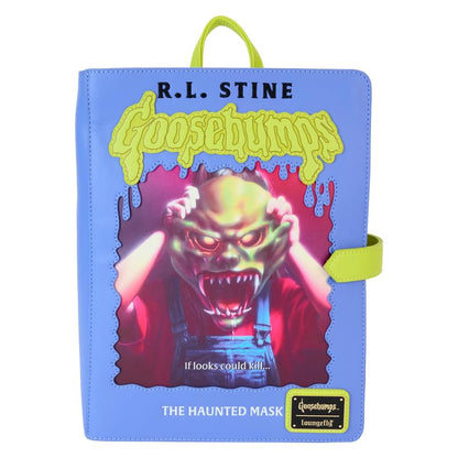 Loungefly Goosebumps The Haunted Mask Book Cover Glow Mini Backpack, Multi, Mini