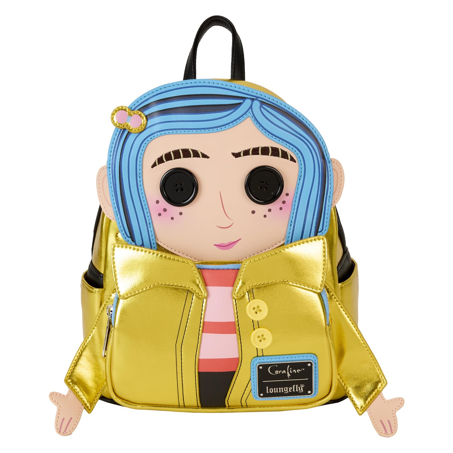 Loungefly Coraline Laika Doll Mini Rucksack zum 15. Jahrestag, Mehrfarbig/Meereswellen (Ocean Tides