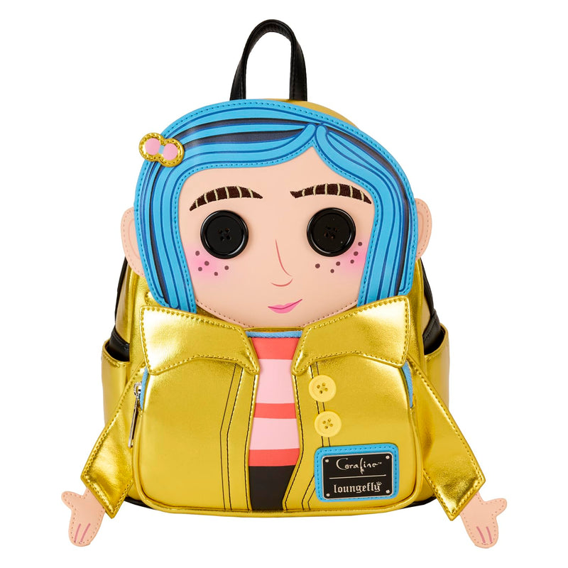 Loungefly Coraline Laika Doll Mini Rucksack zum 15. Jahrestag, Mehrfarbig/Meereswellen (Ocean Tides