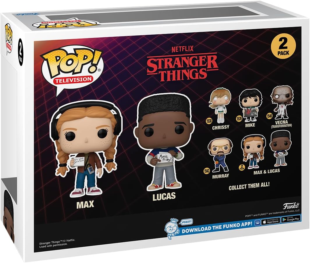 Funko Pop! TV: ST - Max Mayfield & Lucas 2PK - Stranger Things - Collectable Vinyl Figure - Gift Idea - Official Merchandise - Toys for Kids & Adults - TV Fans - Model Figure for Collectors
