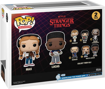 Funko Pop! TV: ST - Max Mayfield & Lucas 2PK - Stranger Things - Collectable Vinyl Figure - Gift Idea - Official Merchandise - Toys for Kids & Adults - TV Fans - Model Figure for Collectors