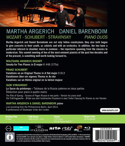 Martha Argerich and Daniel Barenboim, Piano Duos
