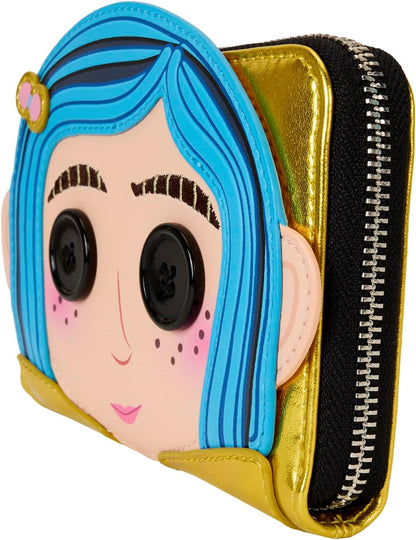 Loungefly Coraline 15th Anniversary Laika Doll Zip Around Wallet, Multicolor, Zip Around Wallet