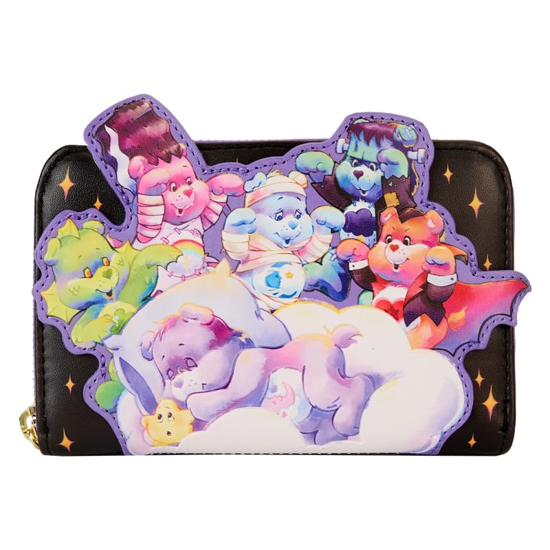 Loungefly Care Bears Universal Monsters Scary Dreams Zip Around Wallet, Multicolor, Zip Around Wallet