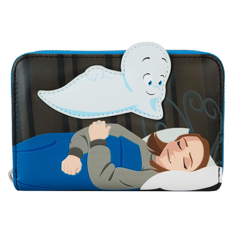 Loungefly Casper the Friendly Ghost Glow Zip Around Wallet, Multicolor, Zip Around Wallet