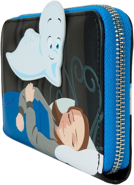 Loungefly Casper the Friendly Ghost Glow Zip Around Wallet, Multicolor, Zip Around Wallet